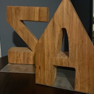 Solid Wood “A-Z” Bookends